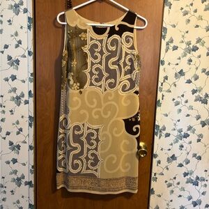Donna Morgan 100% Silk Geometric Mini Dress